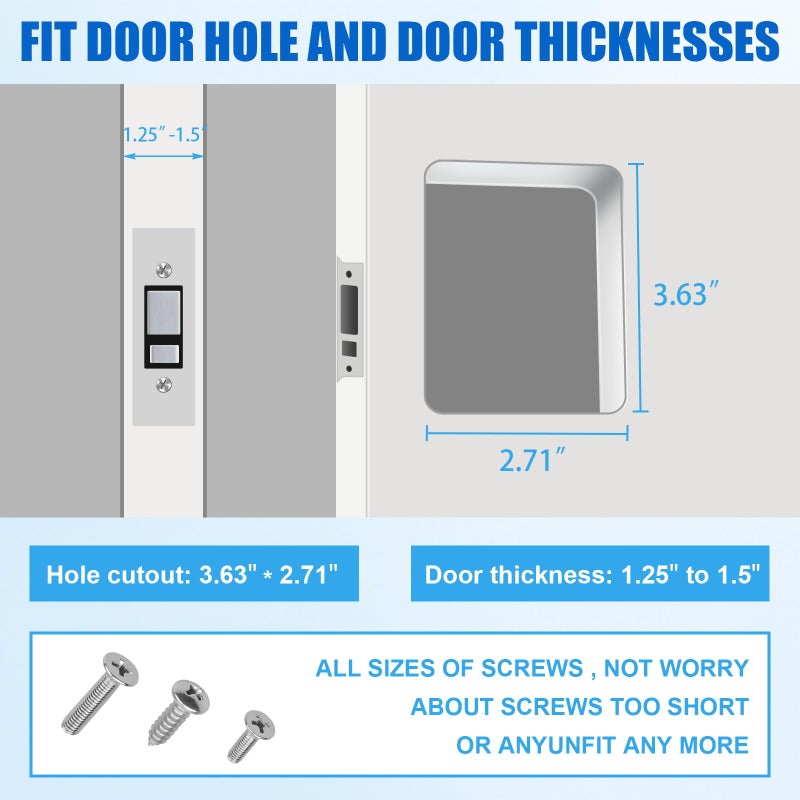 Esakoya RV Door Lock  RV Door Lock Replacement with Paddle Deadbolt  White Zinc Alloy Metal Rv Lock with 4 Keys for Camper Horse Trailer Cargo Hauler - Image 5